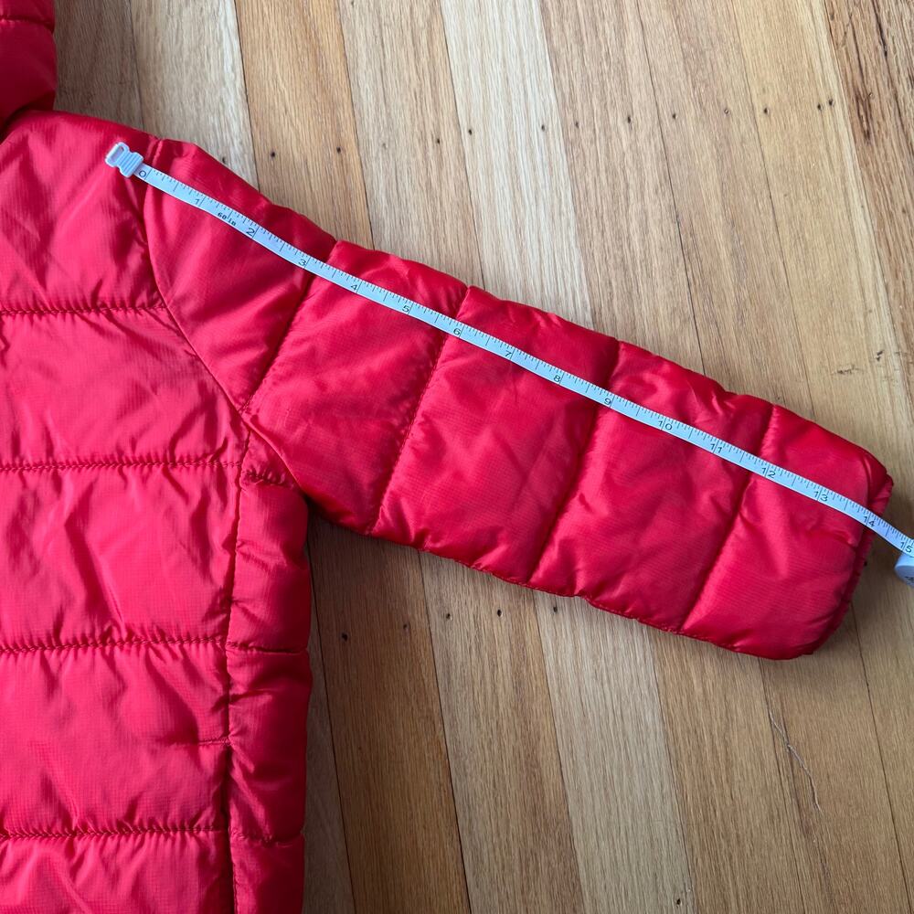 The Children's Place Red Full Zip Quilted Hooded Puffer Coat Size 5T Winter - Picture 4 of 7